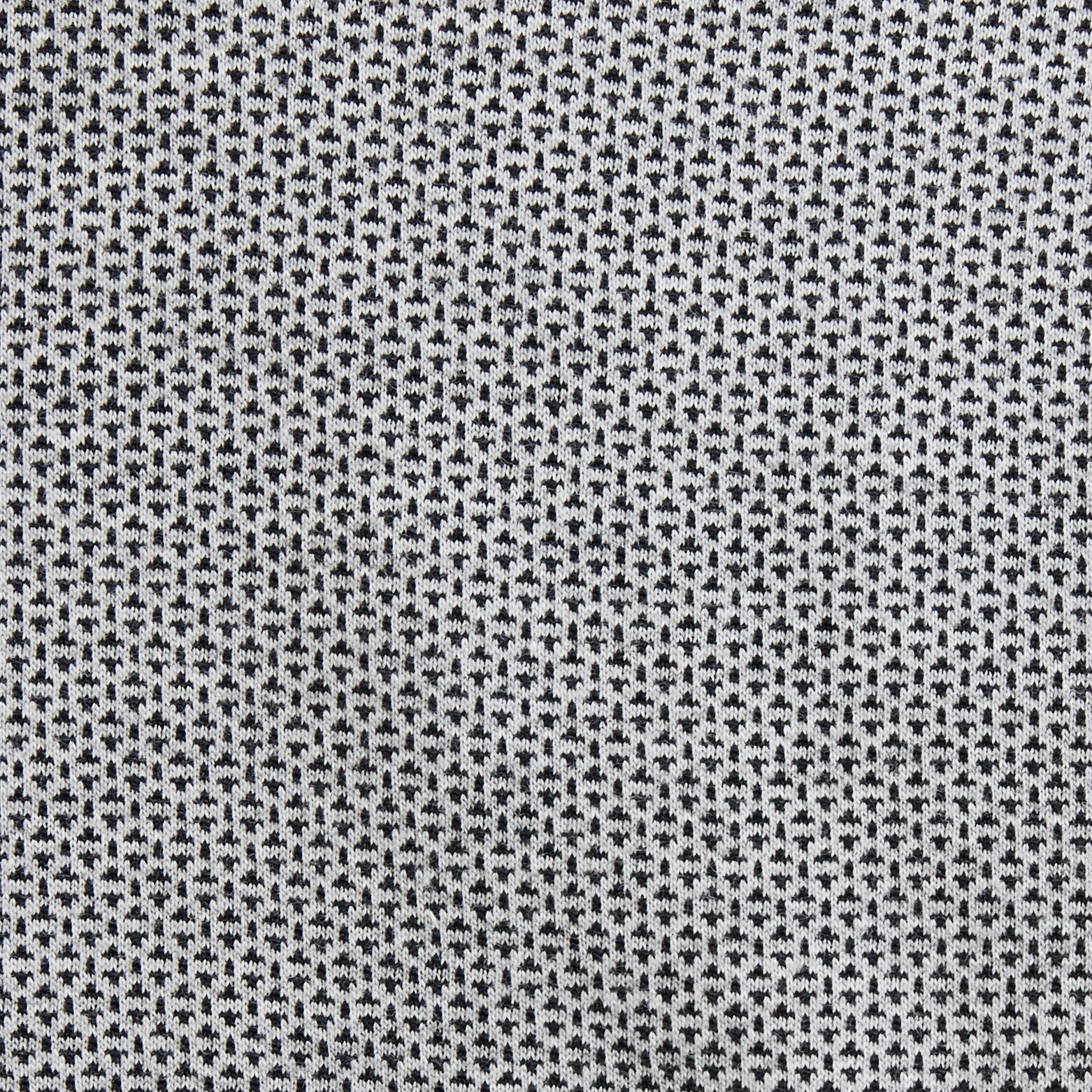 Polo manches longues jacquard à col fantaisie Gris moyen