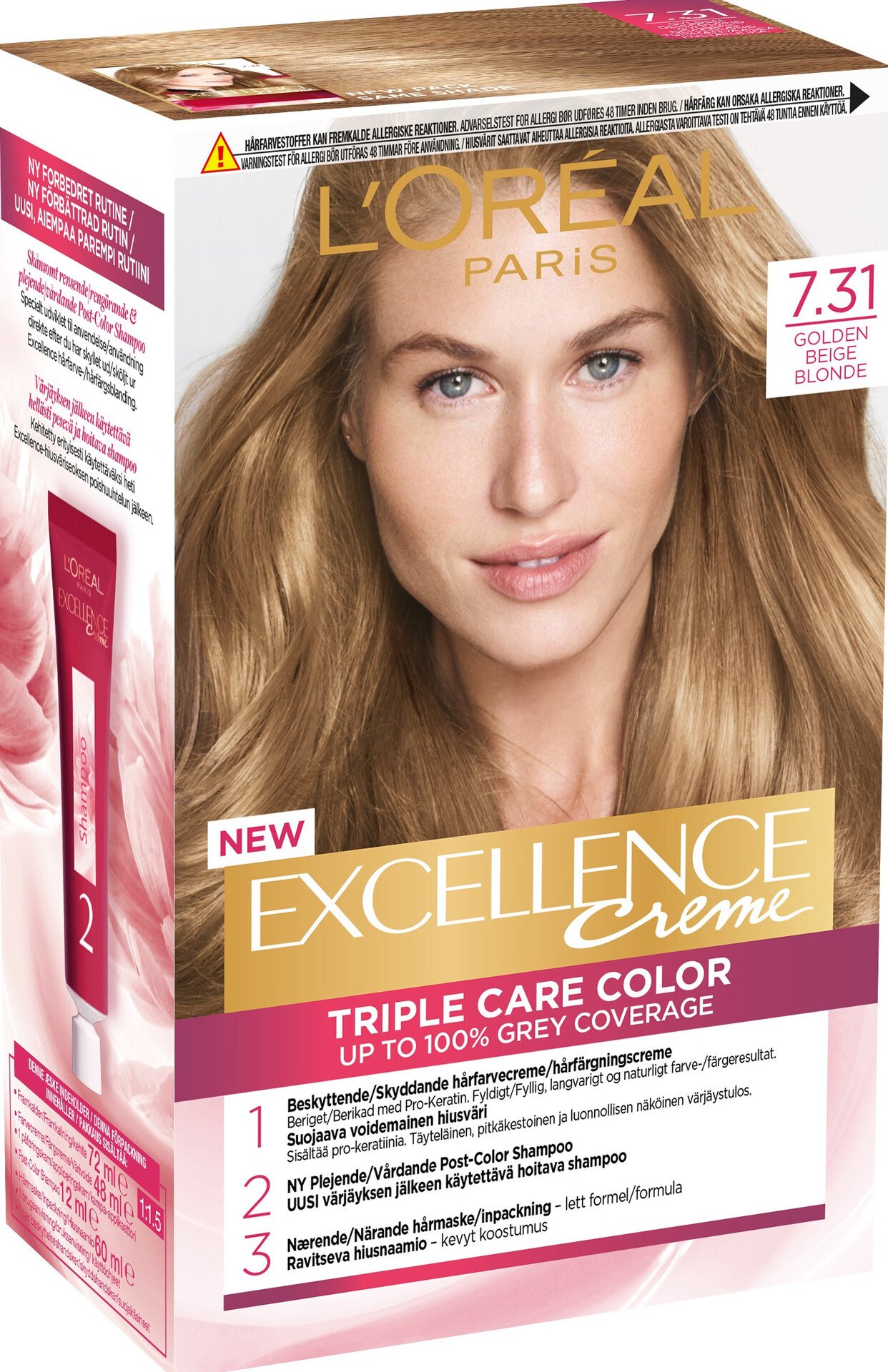 Excellence Crème 7.31 Golden Beige Blonde