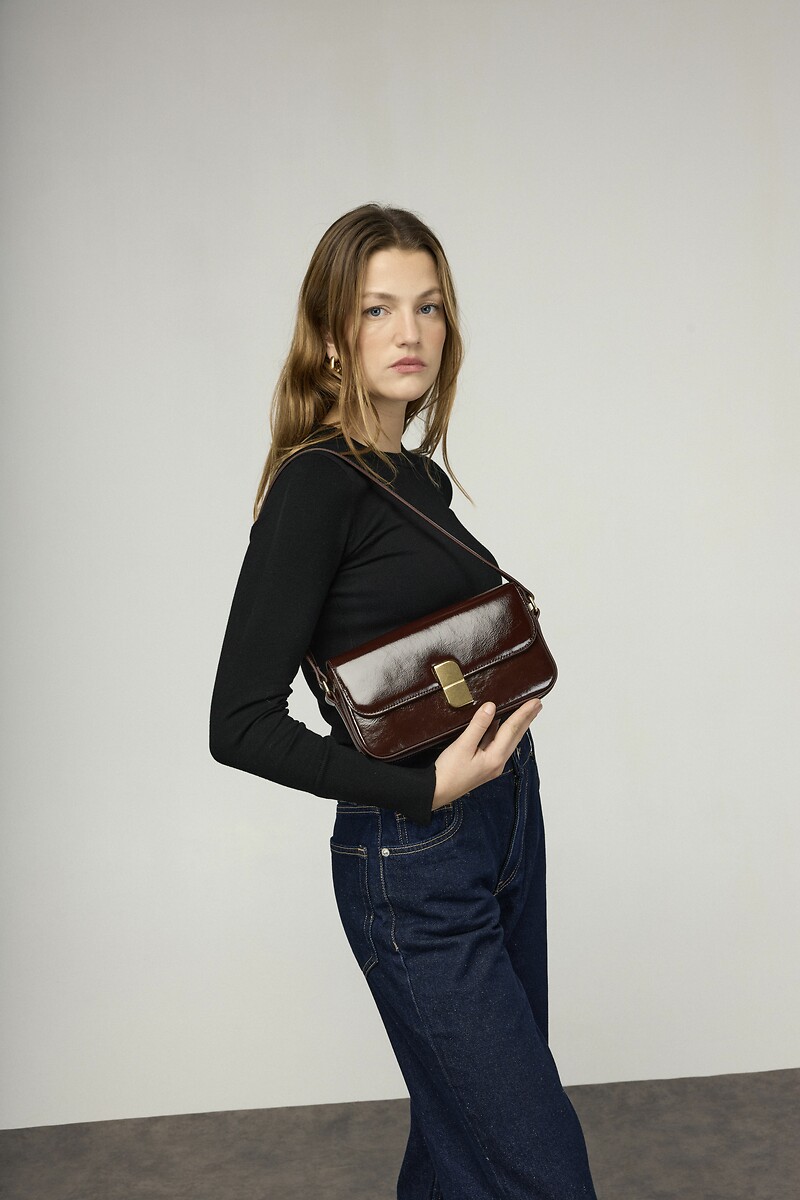 NAT & NIN<br>Bolsa de ombro de couro ALICE S