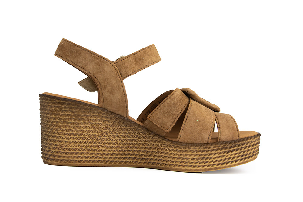 Gabor Sandaal Sleehak Walnut Suede