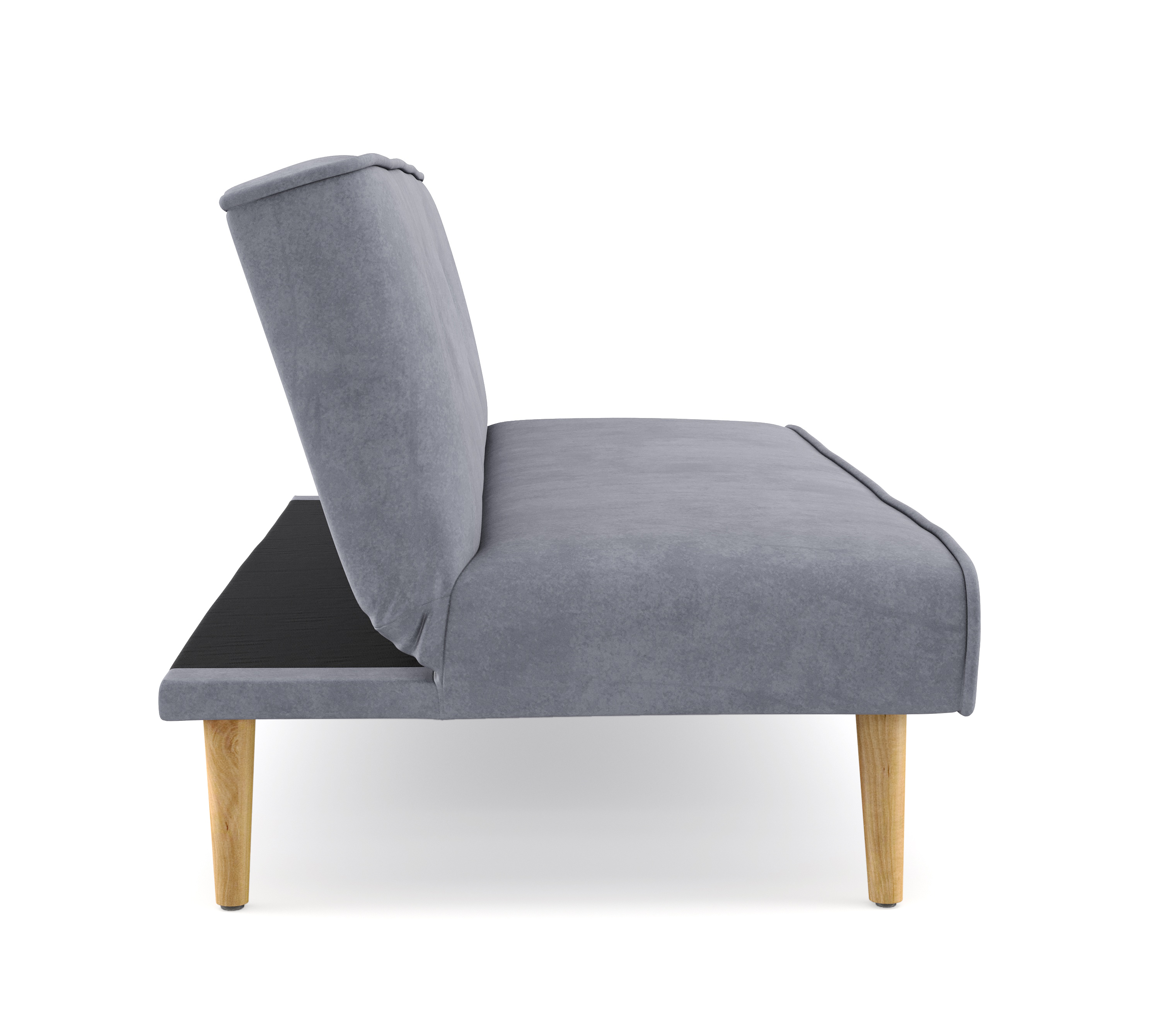 Schlafsofa Samt LEA grau