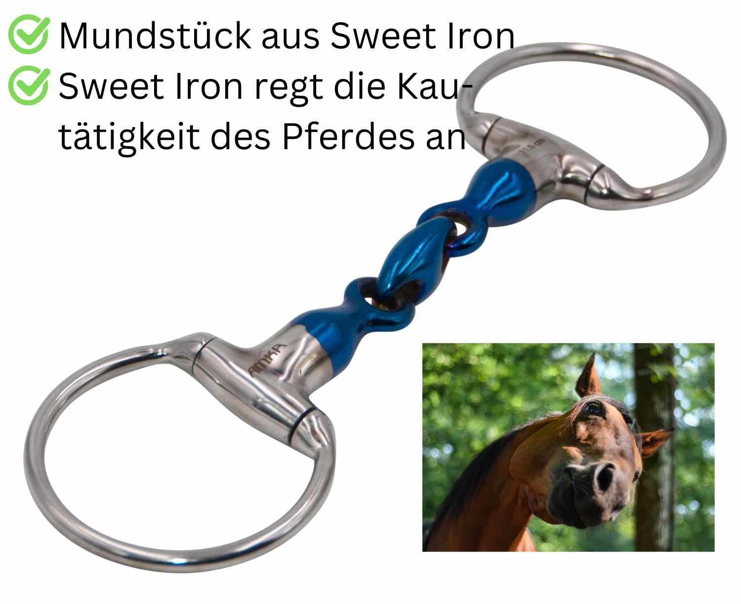 AMKA Olivenkopftrense Sweet Iron doppelt gebrochen
