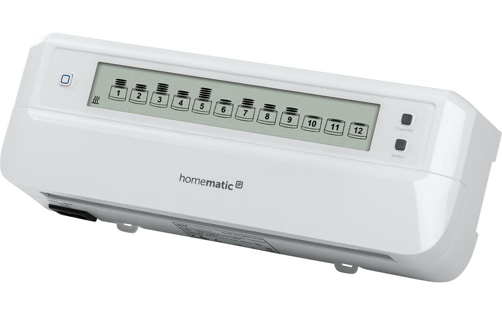 Smart Home Funk-Fussbodenheizungsaktor 24 V / 230 V 12-fach<br>Motorischer Fussbodenheizungsaktor zur Steuerung der Fussbodenheizung und Bodenheizung – HmIP-FALMOT-C12