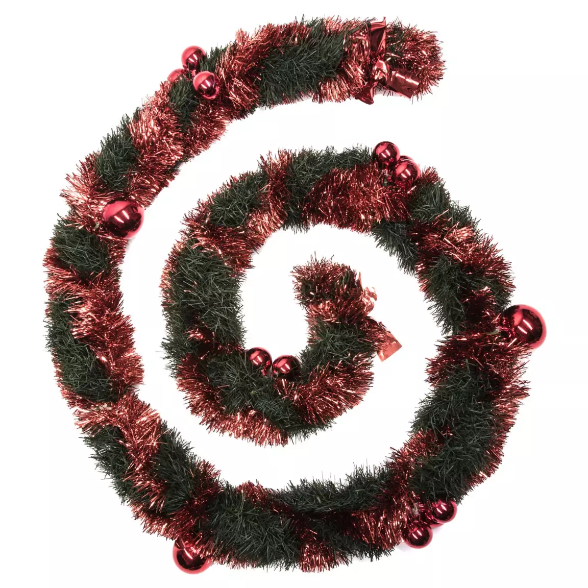 Guirlande de sapin fine (270 cm) Festivités de Noël Rouge