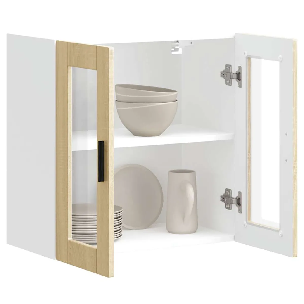 vidaXL Armoire murale de cuisine et porte en verre Porto