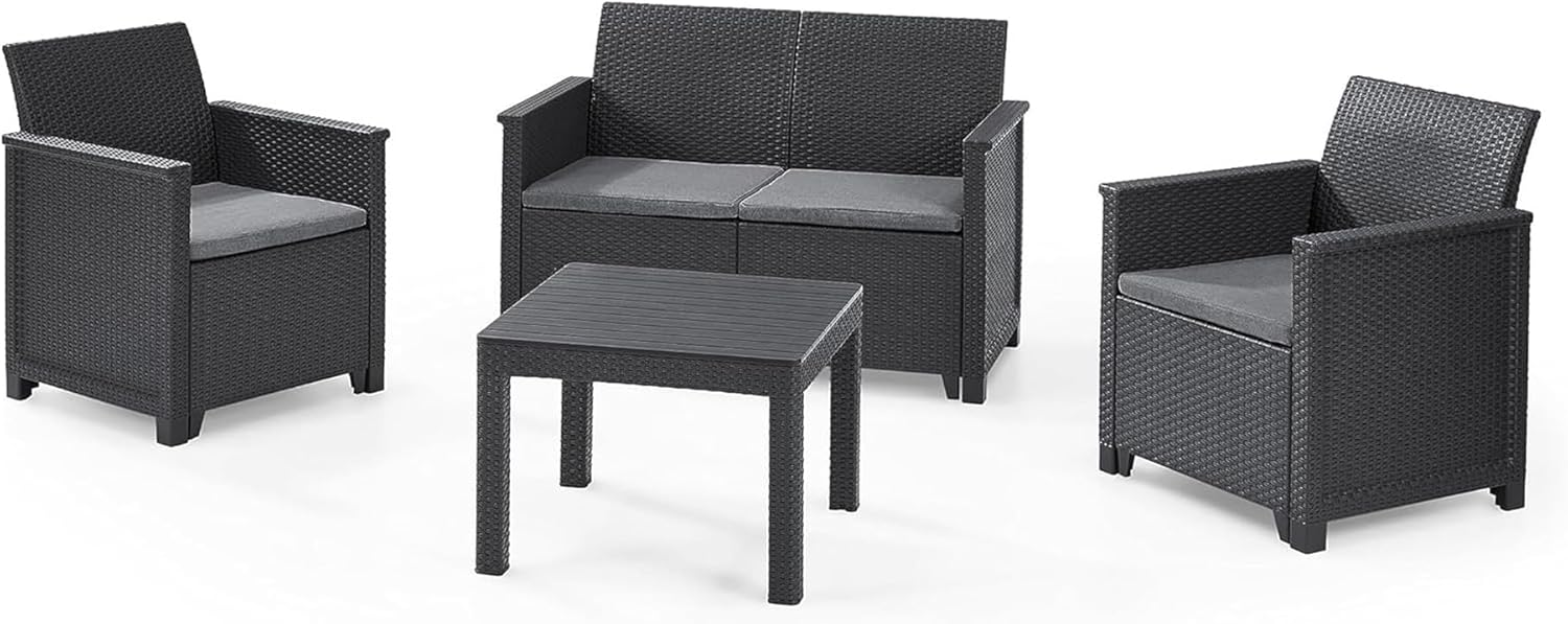 Keter 246148 - Garten-Set Emma, 4-Sitzer, Graphit