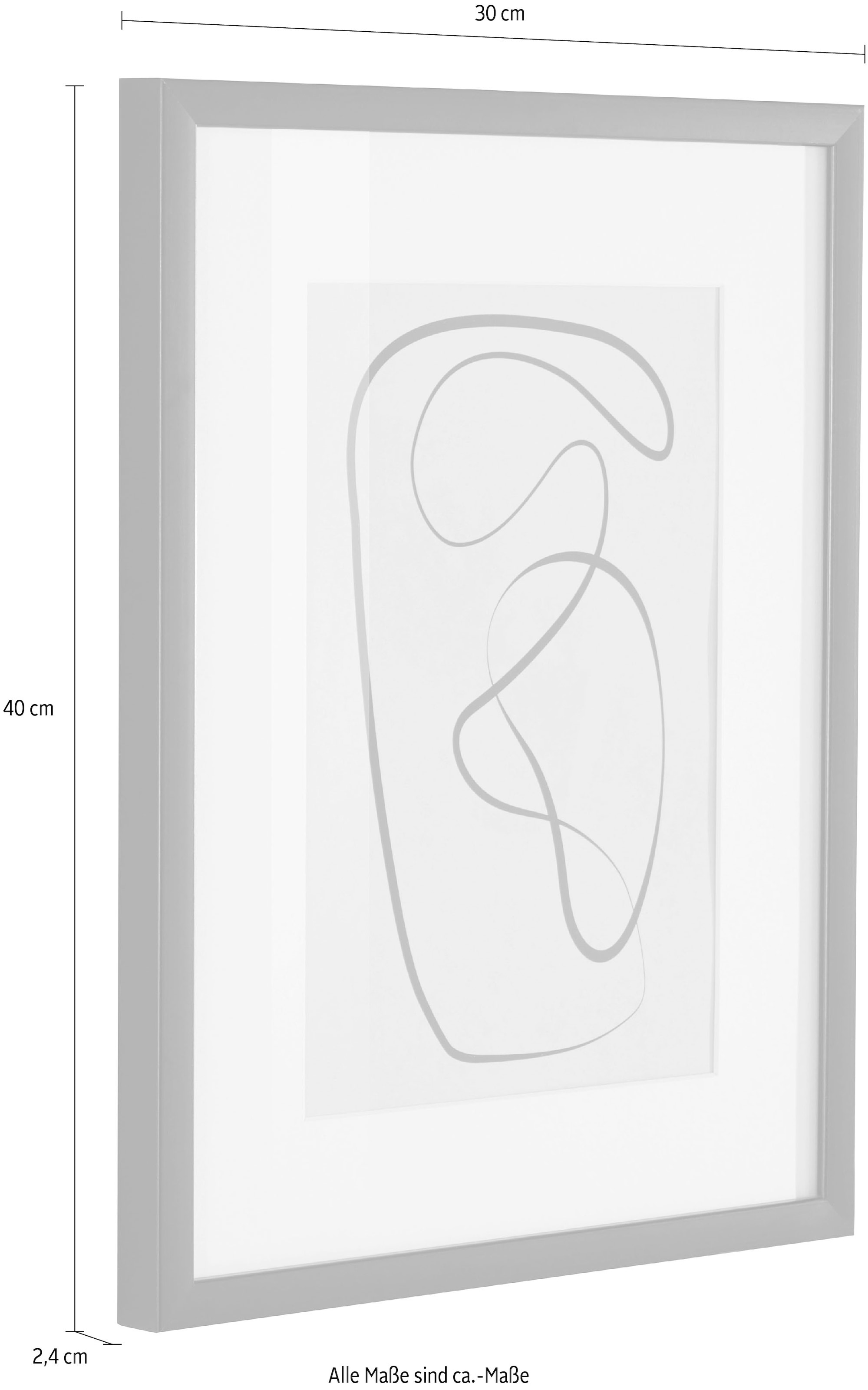 LeGer Home by Lena Gercke Bild »Abstract« Abstrakt 1 Stk. tlg. Poster, beige, gerahmt, minimalistisch