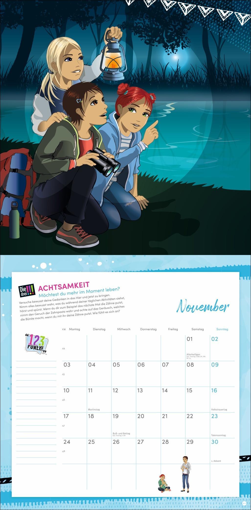 Die drei !!! Broschurkalender 2025