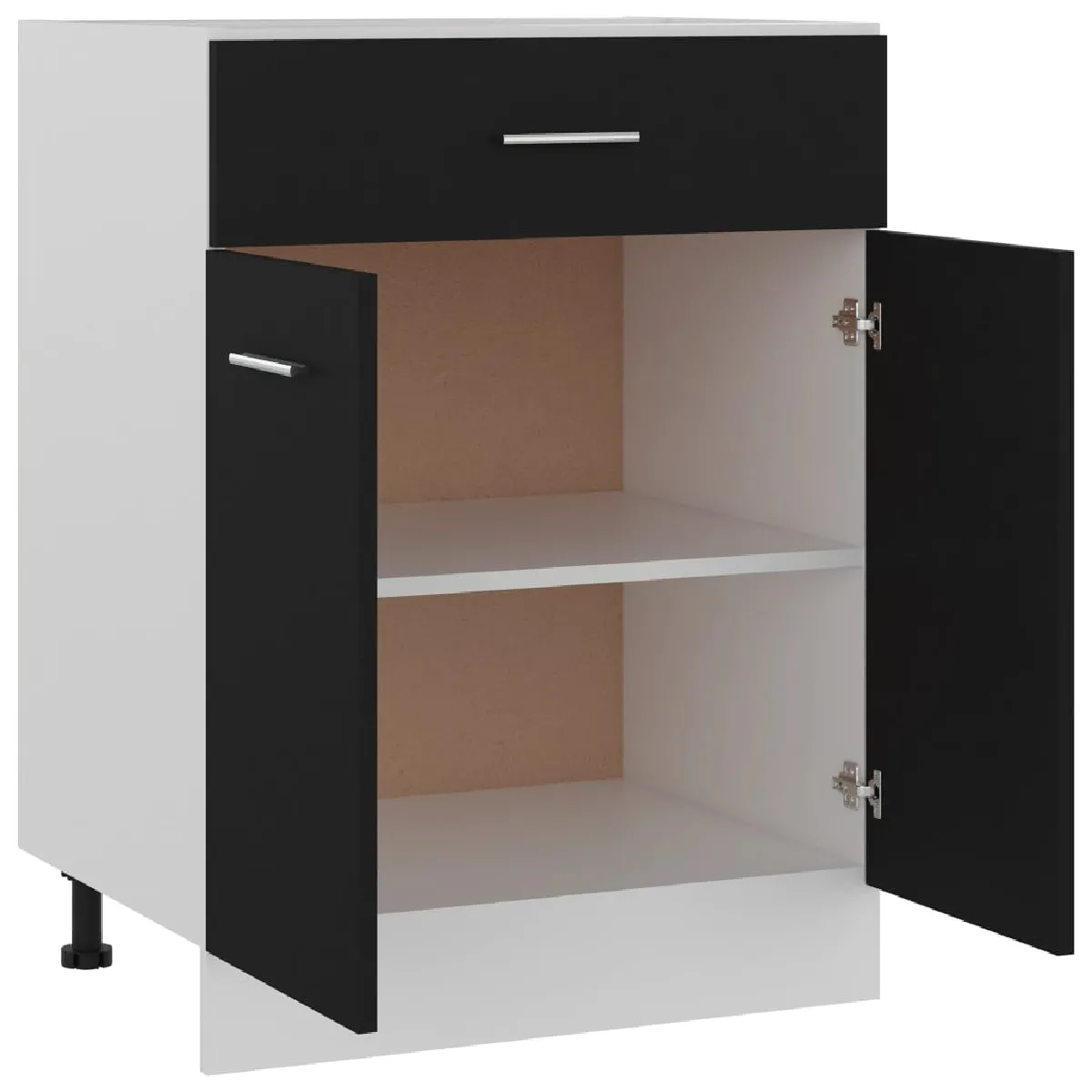VidaXL Armoire de Plancher - Noir