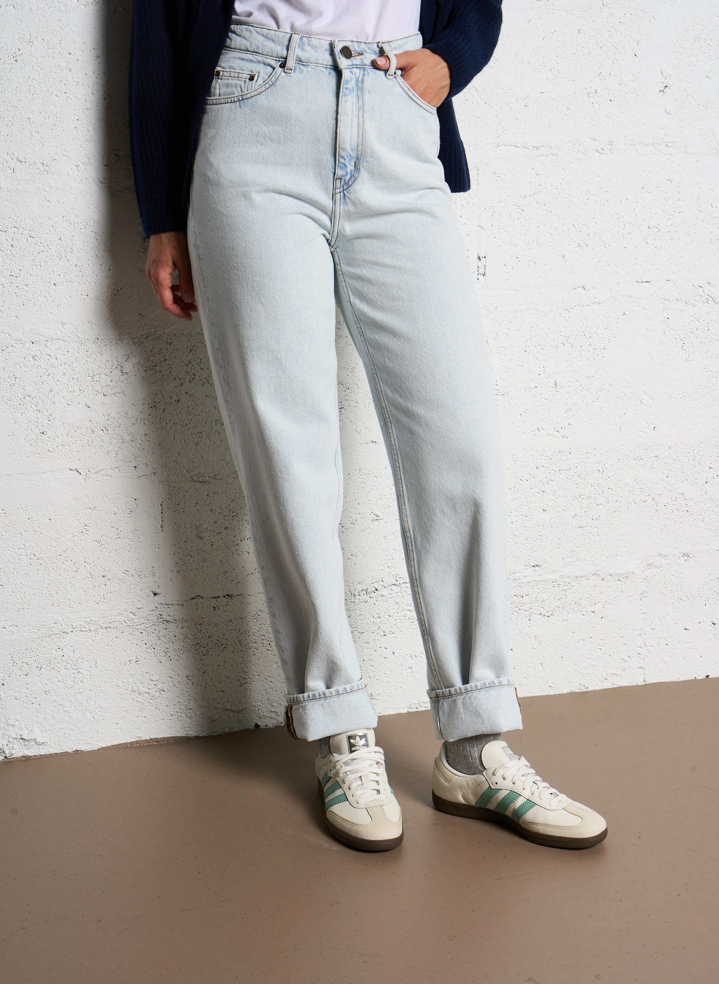 JOYBIRD-B - Jean droit en coton | Blanc