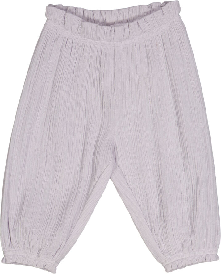 Müsli by Green Cotton Muslin flared pants baby Orchid