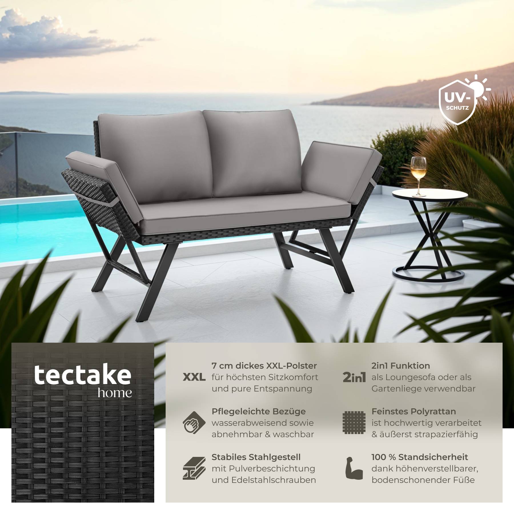 Rattan-Loungesofa Sintra