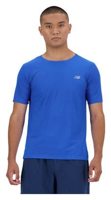 Maillot manches courtes New Balance Q Speed Jacquard Bleu Homme