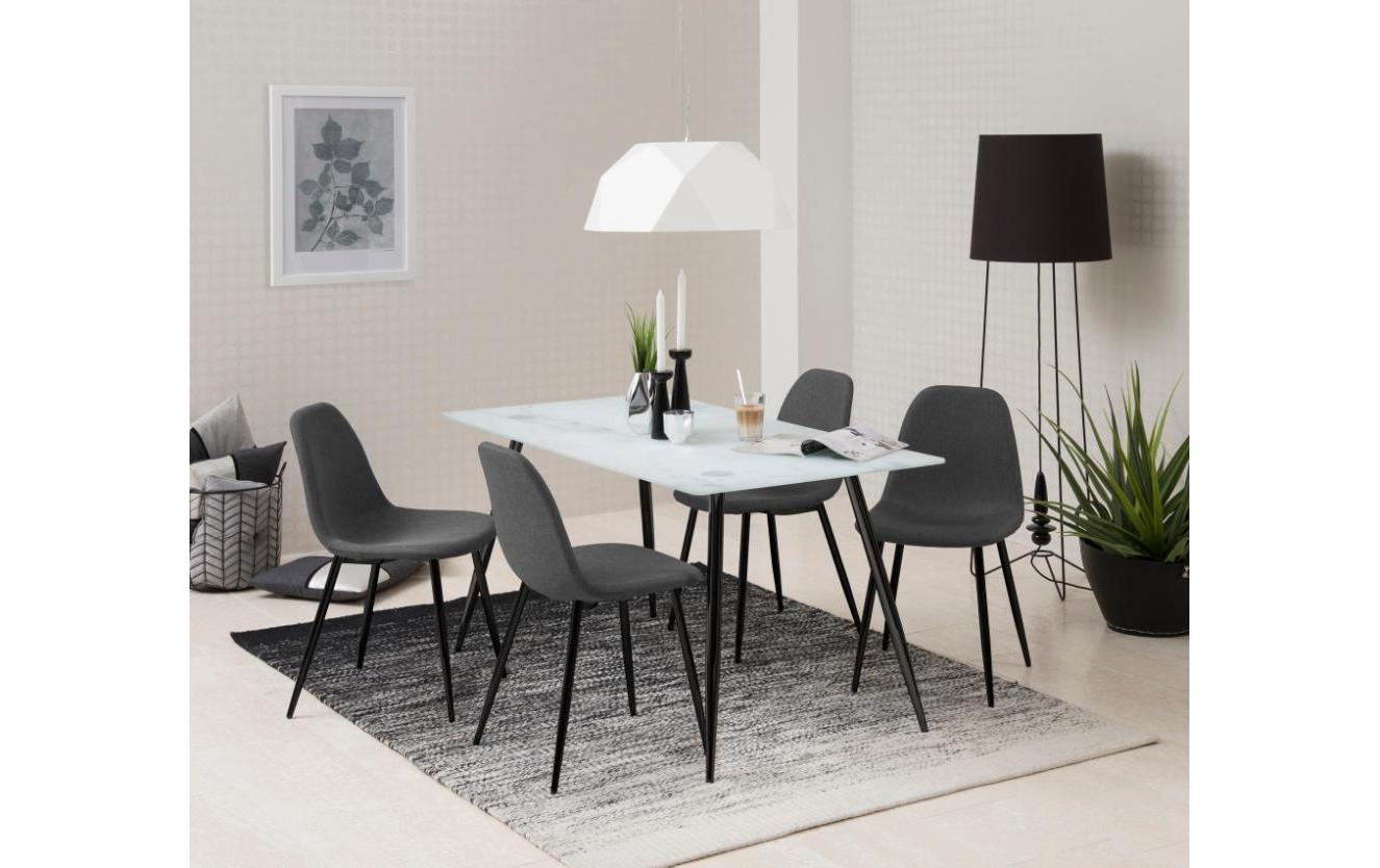 Stuhl Wilma 4 Stück, Dunkelgrau/Schwarz<br>Esszimmerstühle