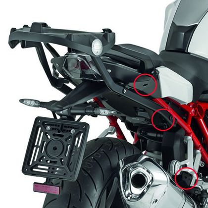 Support valises Givi Monokey à liaison rapide pour valise V35/V37