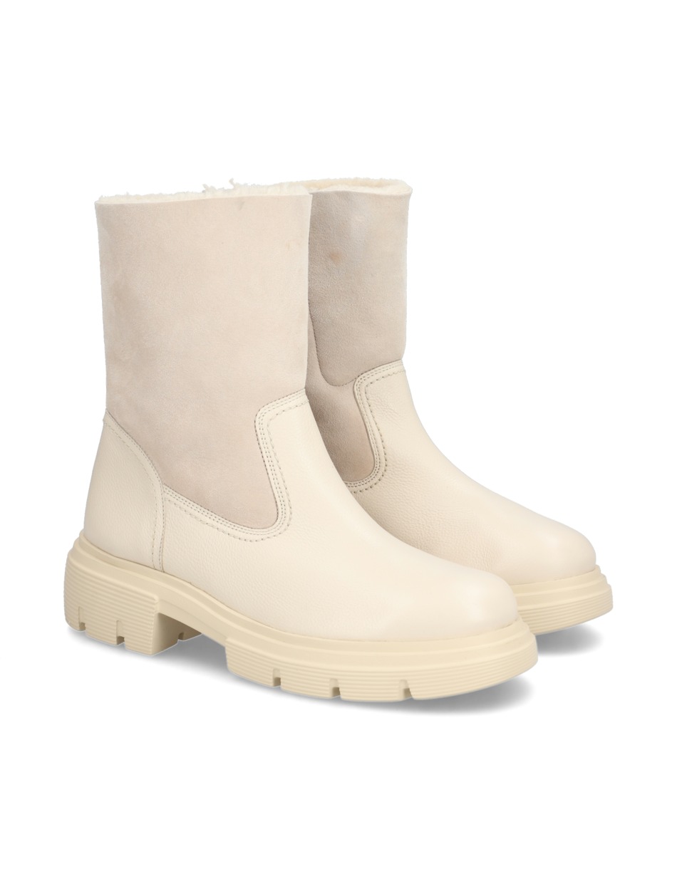 Lederkombination Boot