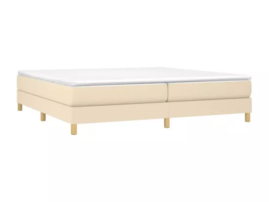 Sommier à lattes de lit Crème 200x200 cm Tissu