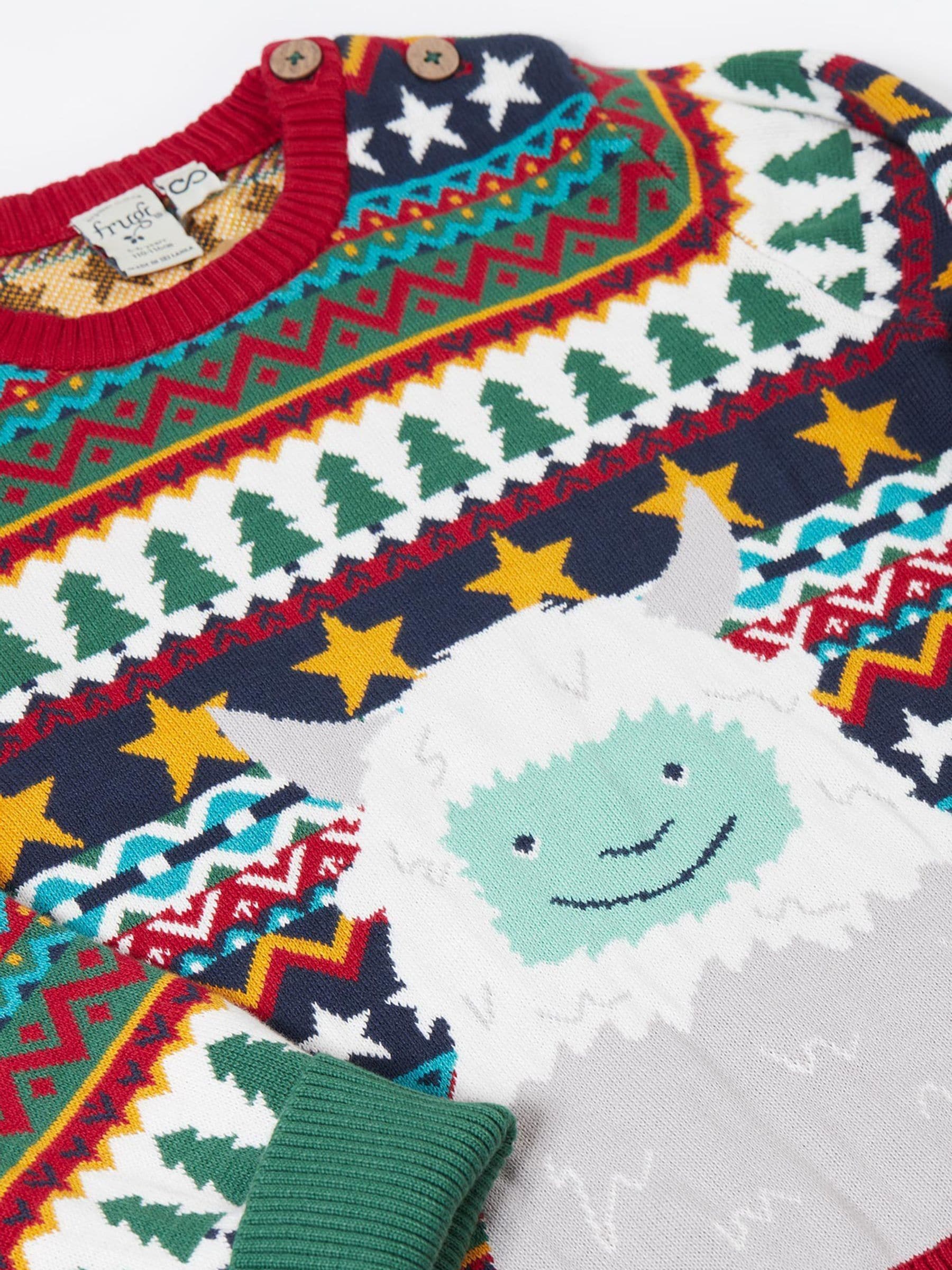Frugi Blauwe Kerstmis Bos Fairisle Trui