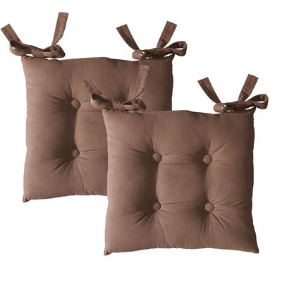 Galette de chaise carrée - Lot de 2