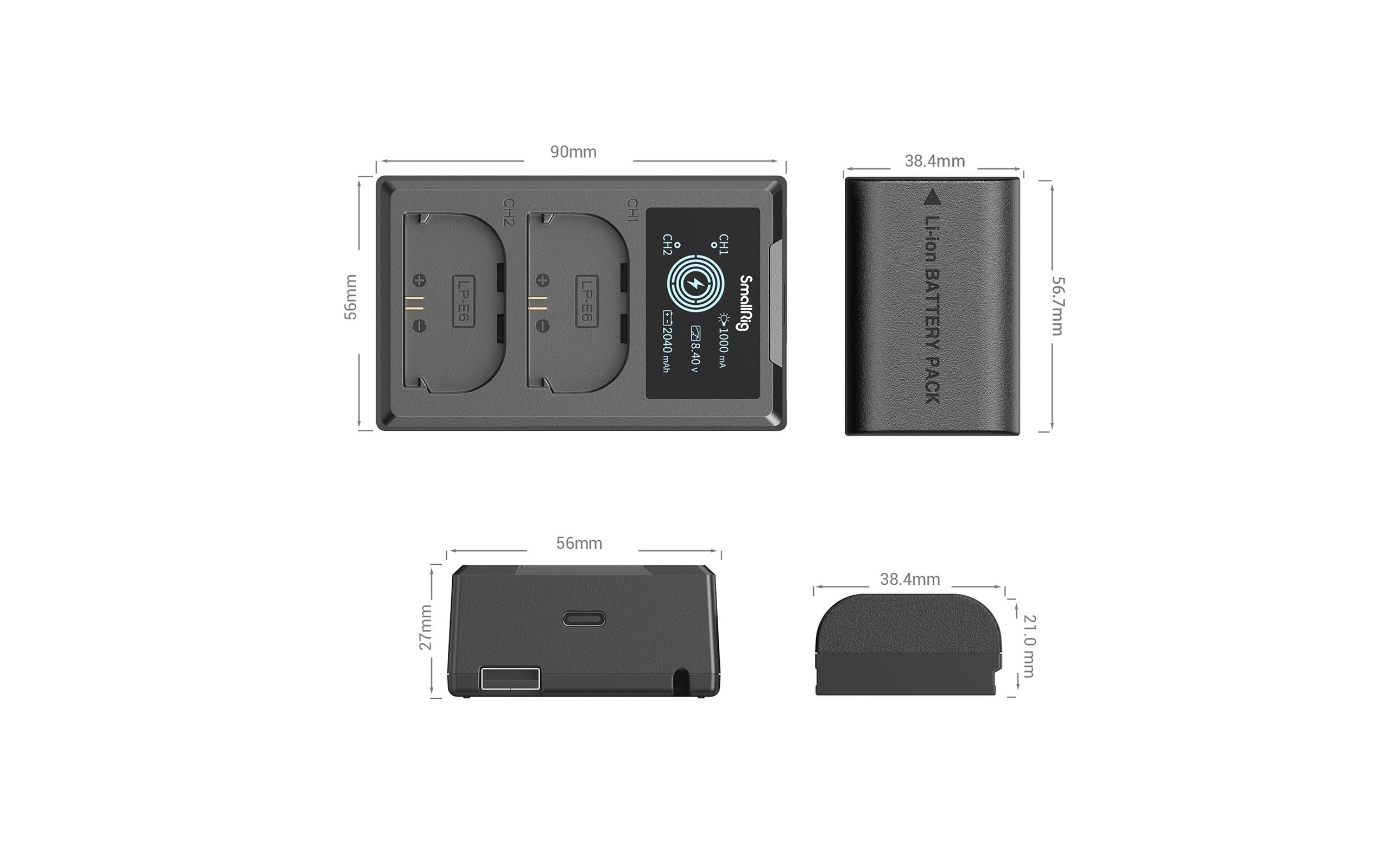 Digitalkamera-Akku LP-E6NH Akku und Charger KitAkku und Charger Kit LP-E6NH für Canon Kameras