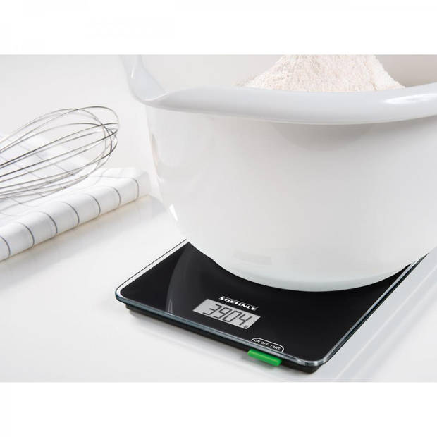 Soehnle keukenweegschaal Page Compact 100 - digitaal - 1 gr nauwkeurig - tot 5 kg - zwart