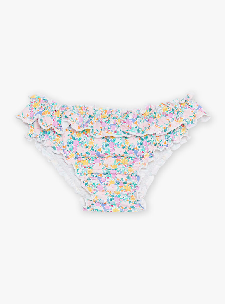 Maillot de bain rose et vert à imprimé fleuri