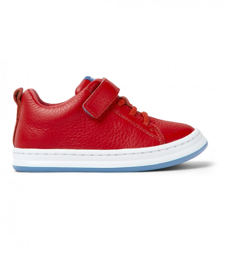 Tênis Camper Runner Four de couro vermelho