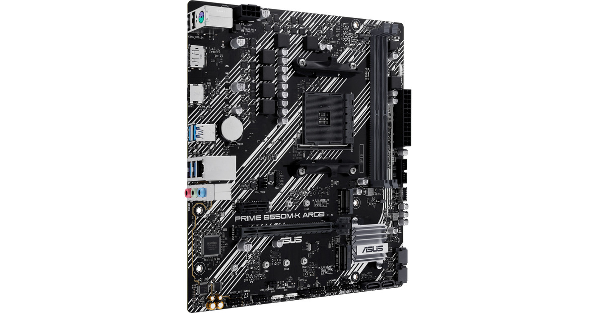 ASUSPRIME B550M-K ARGB socket AM4 moederbord  (RAID, Gb-LAN, Sound, ATX)