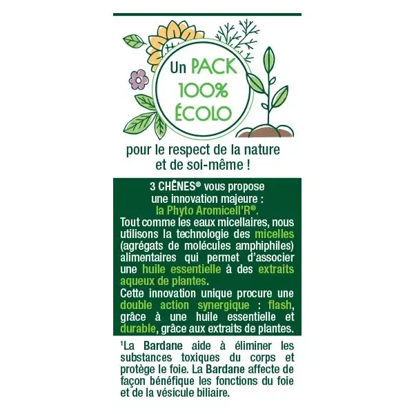 Les 3 Chênes Phyto Aromicell'R Détox Foie Bio 20 ampoules