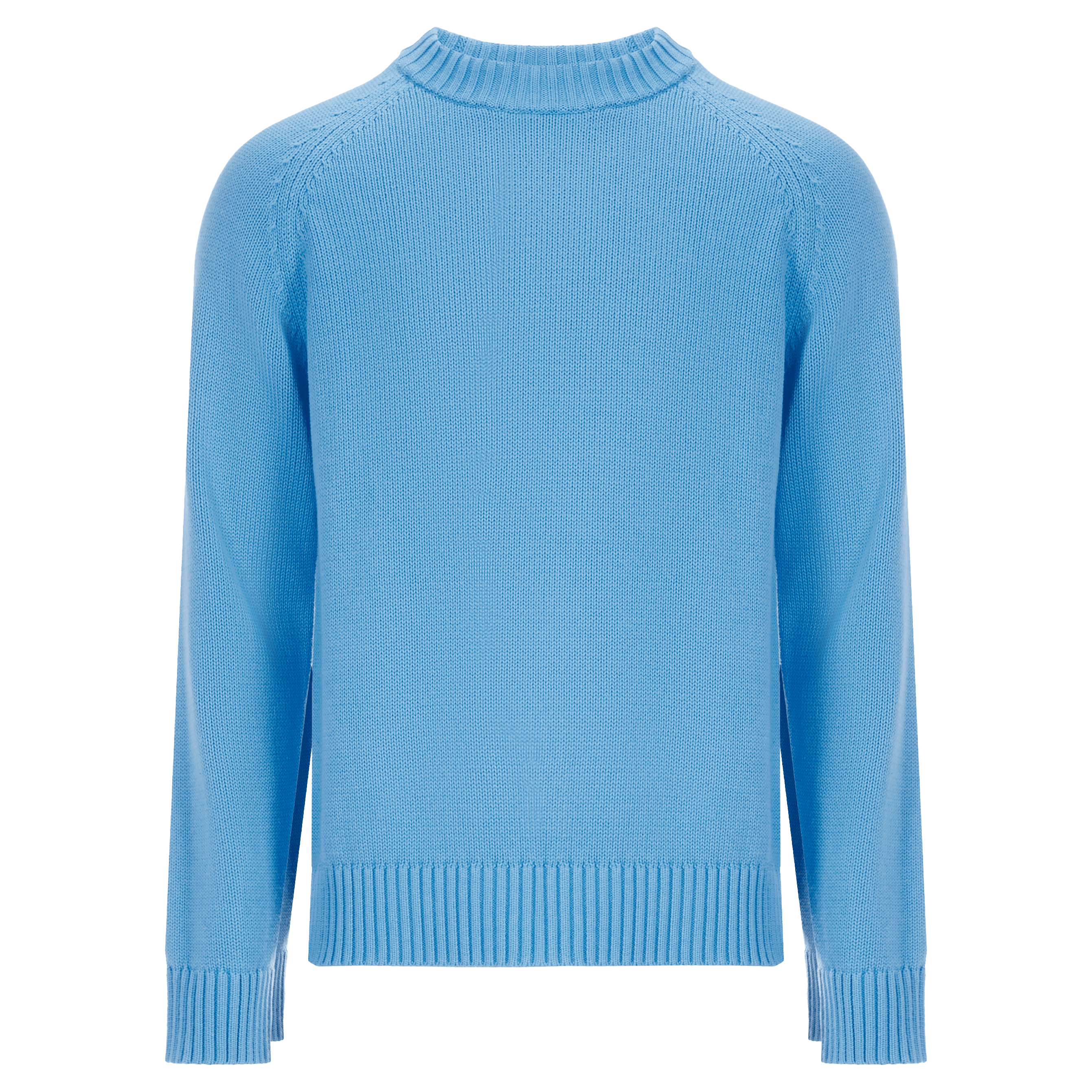 PANN - Pull droit col rond en coton | Bleu