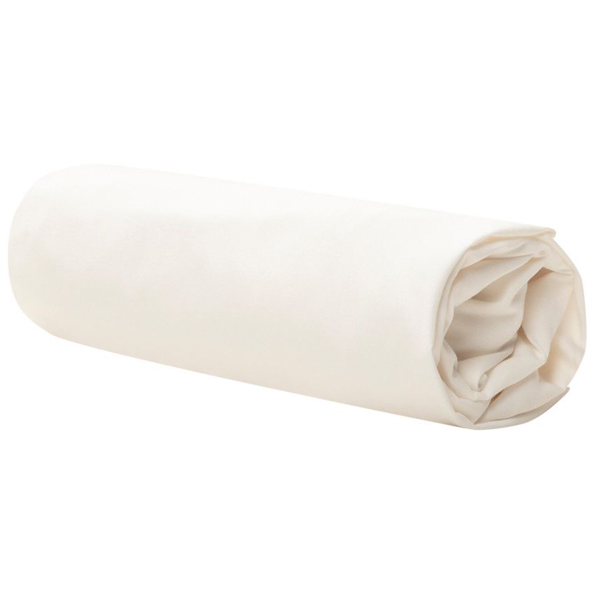 Drap housse en popeline 60 x 120 cm - Ecru
