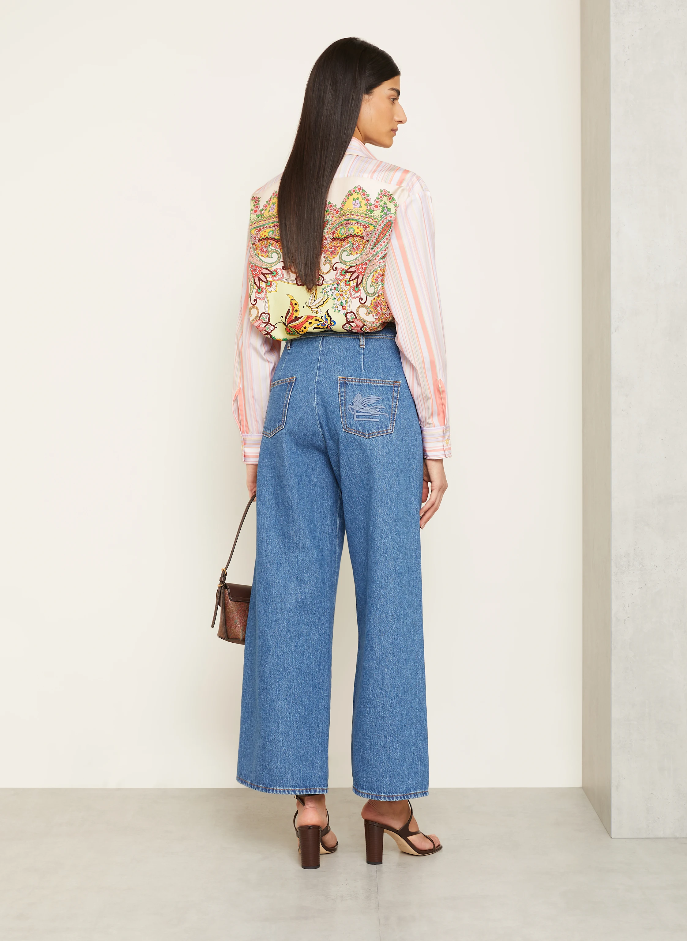 ETRO Hemdbluse im Materialmix