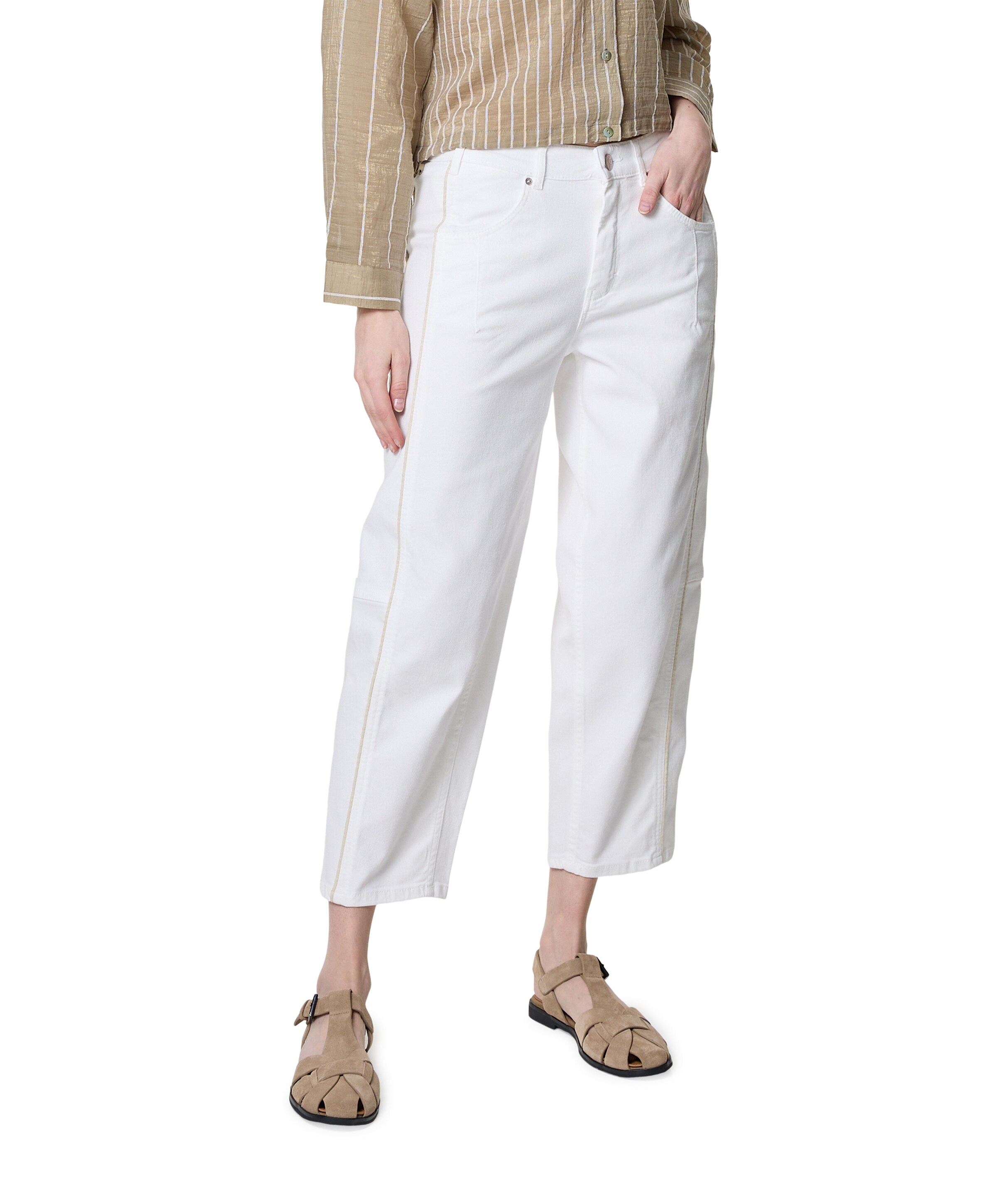 Toni Liv Barrel 7/8 dames jeans ecru