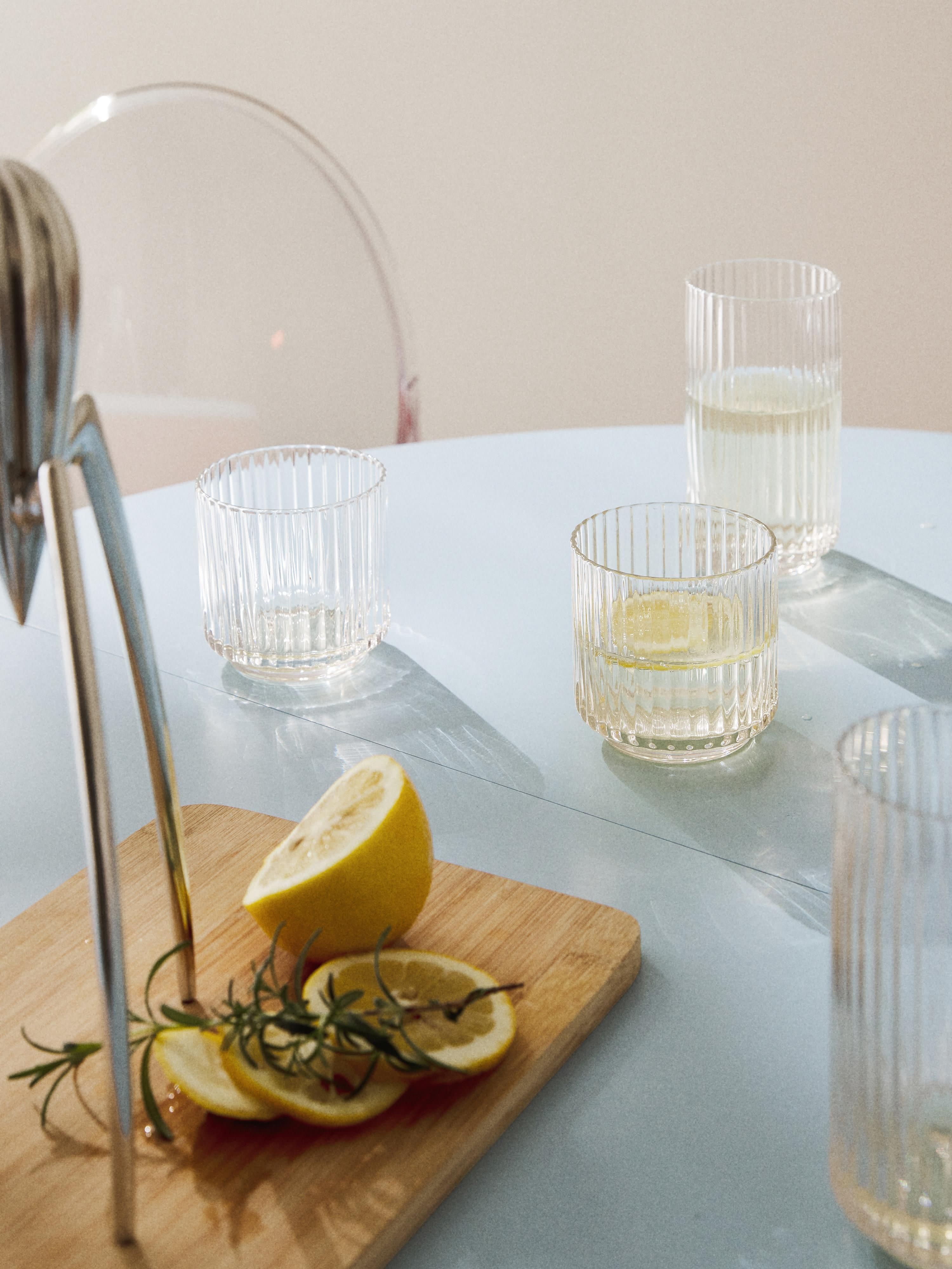Mondgeblazen drinkglazen Aleo, 4-delig