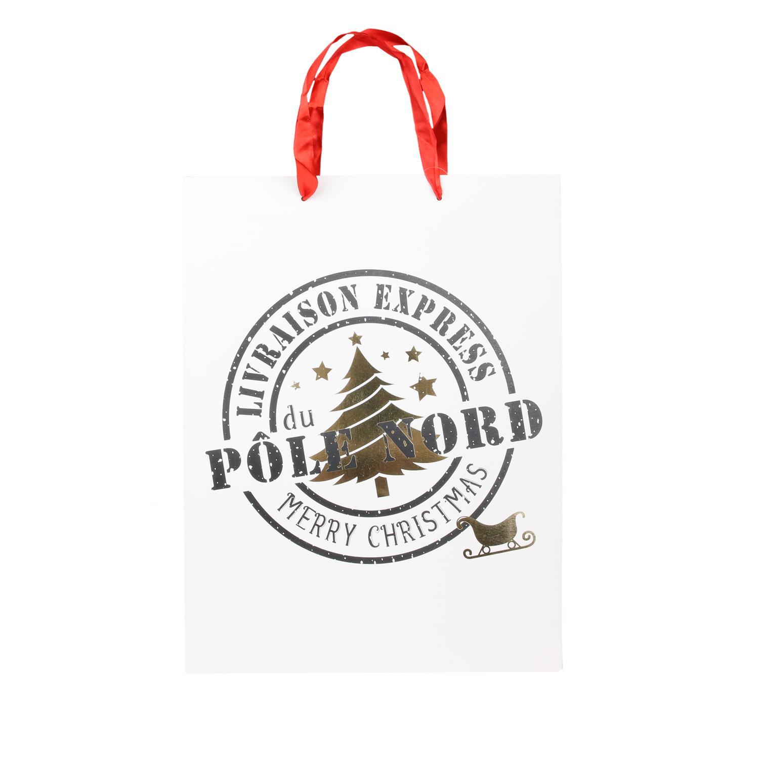 SAC CADEAU NOEL 28X8X37CM