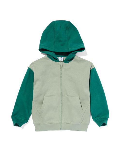 gilet sweat enfant vert