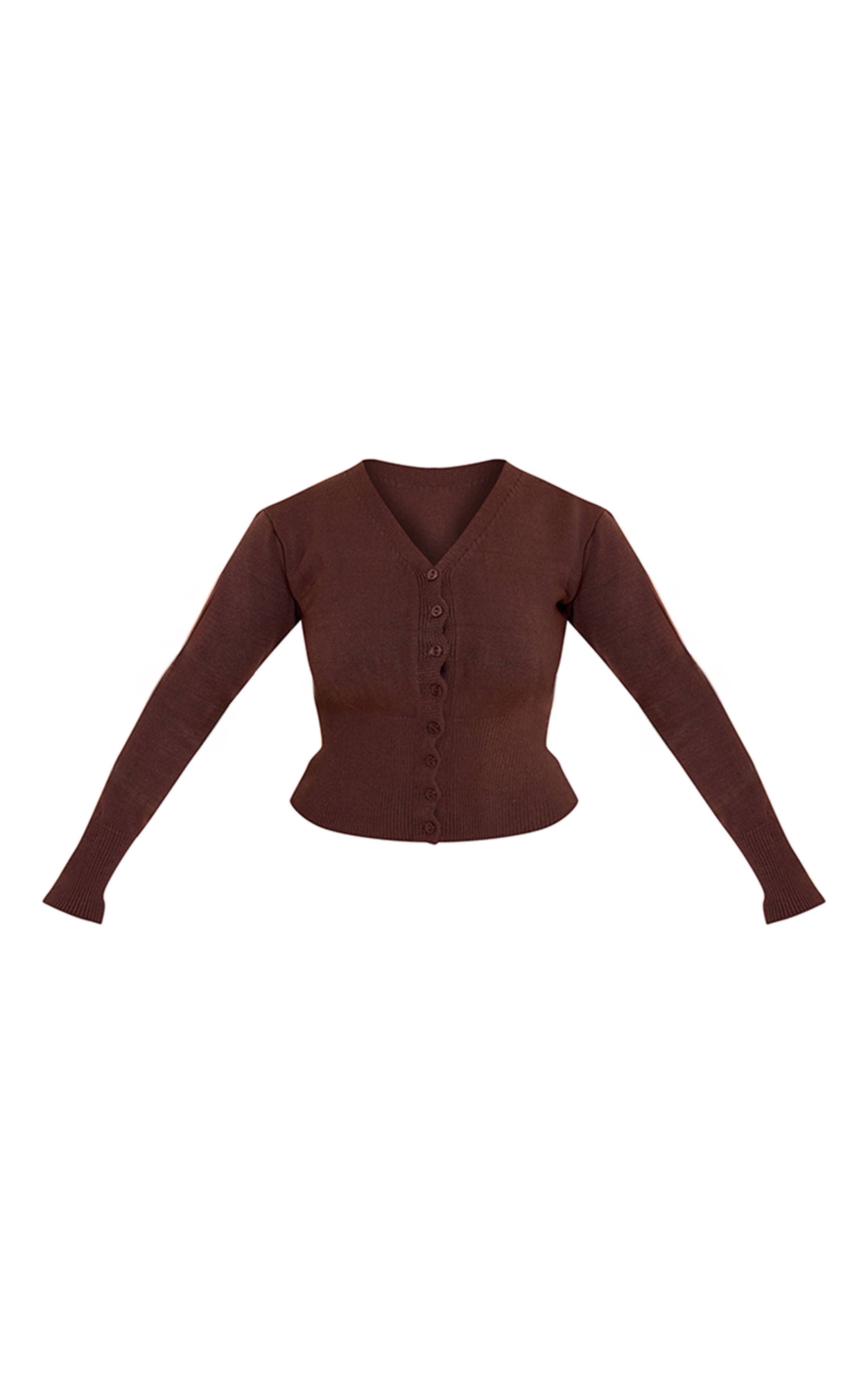 Chocolat Gilet En Maille Ajusté À Encolure Plongeante Shape