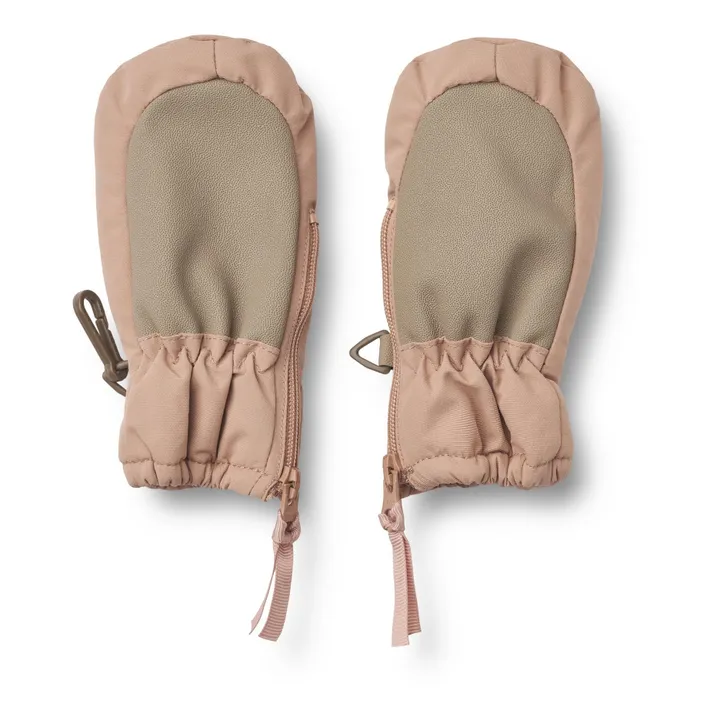 Wheat Moufles Matières Recyclées Zip | Rose pâle