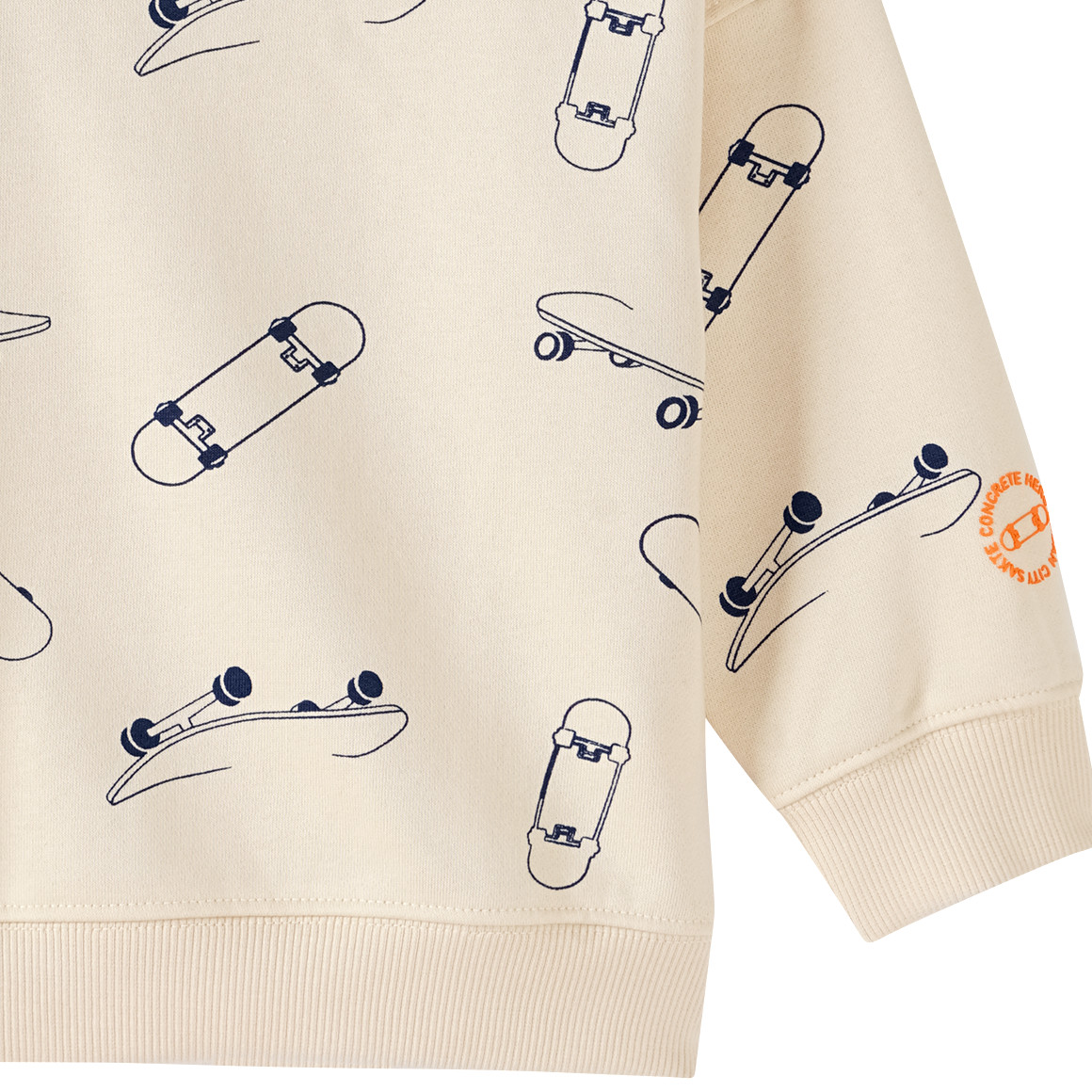 Topolino Jungen Sweatshirt mit Skate-Allover beige