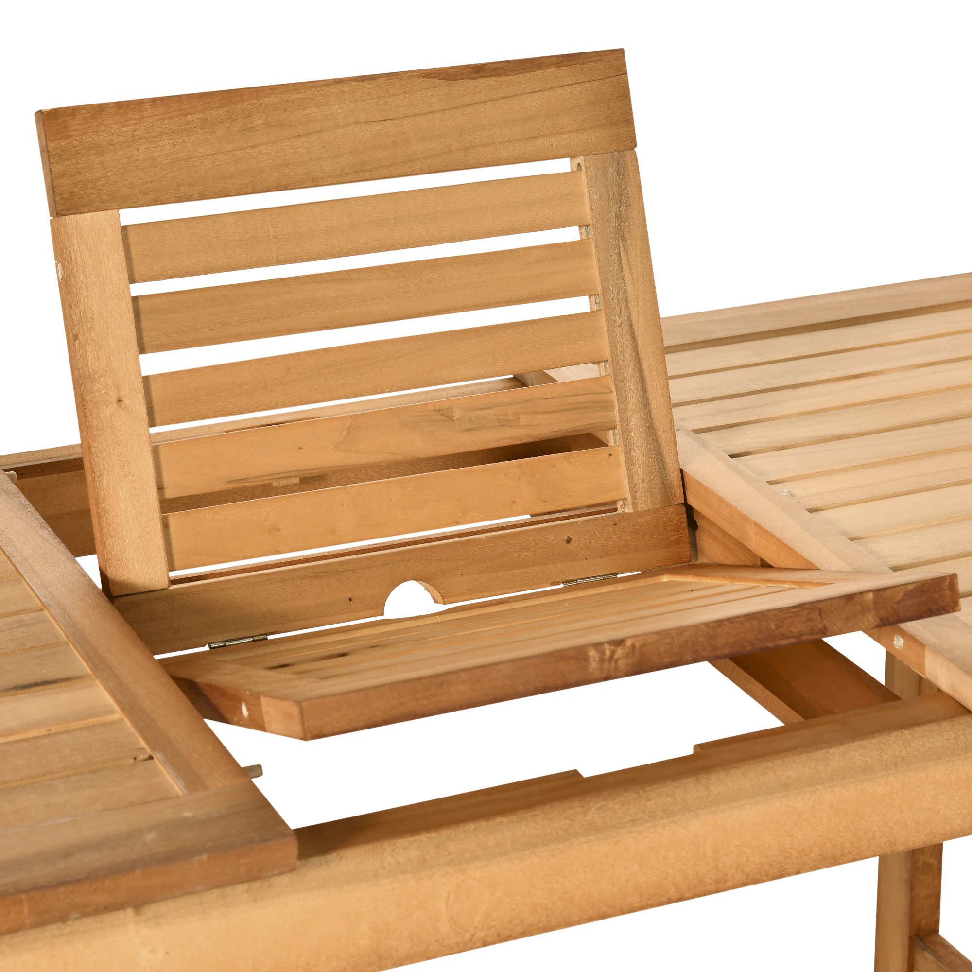 Outsunny Gartentisch ausziehbar rotbraun 120/160 x 70 x 72 cm (LxBxH)