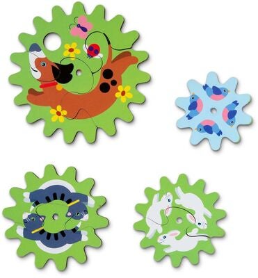Melissa & Doug Puslespill med Tannhjul Dyretema 24 Brikker