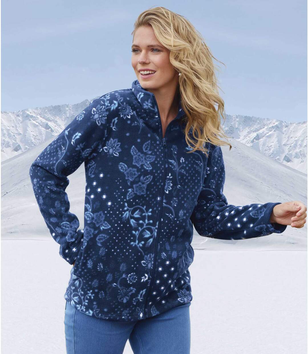 Veste Polaire Imprimée Patchwork
