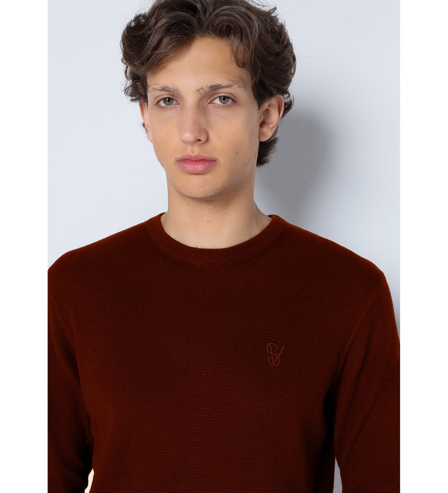 Camisa básica bordô da Six Valves
