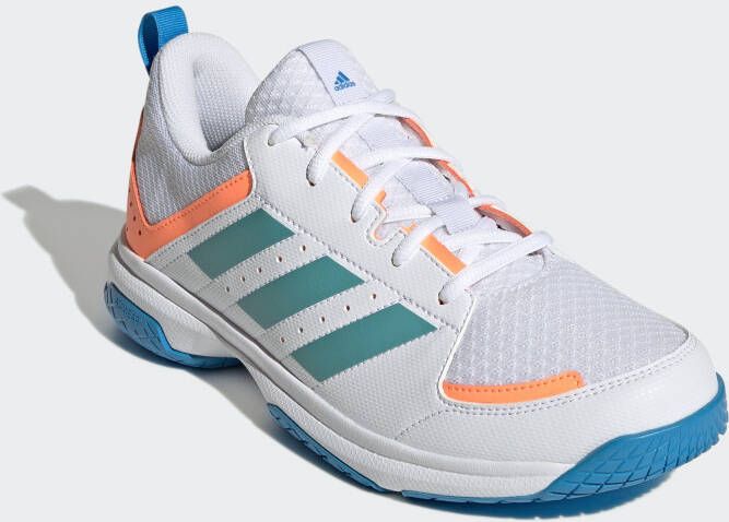 Adidas Performance Ligra 7 zaalsportschoenen wit oranje blauw groen