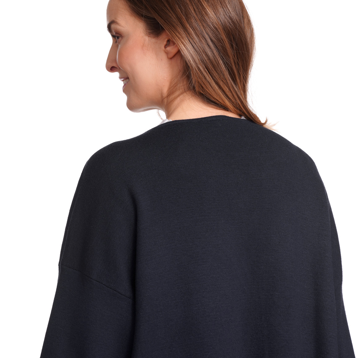 Gina Benotti Damen Strickjacke lang geschnitten dunkelblau