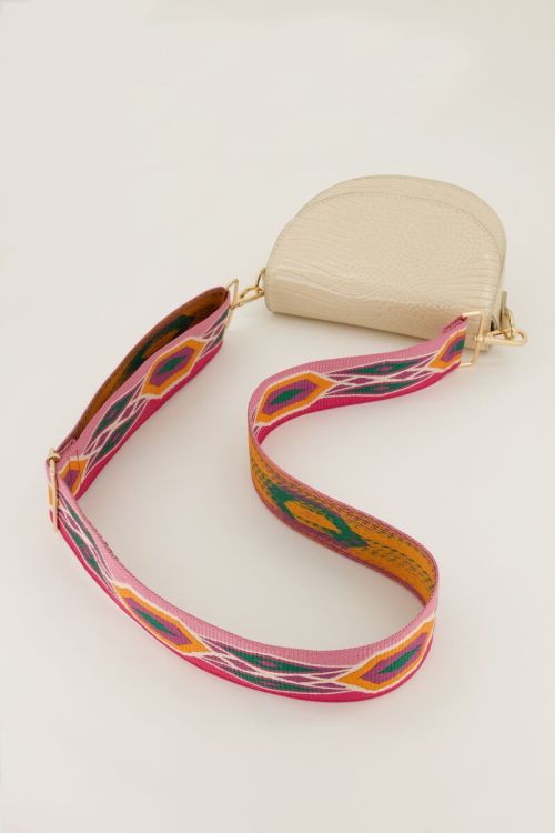 Bag strap met multikleur patroon
