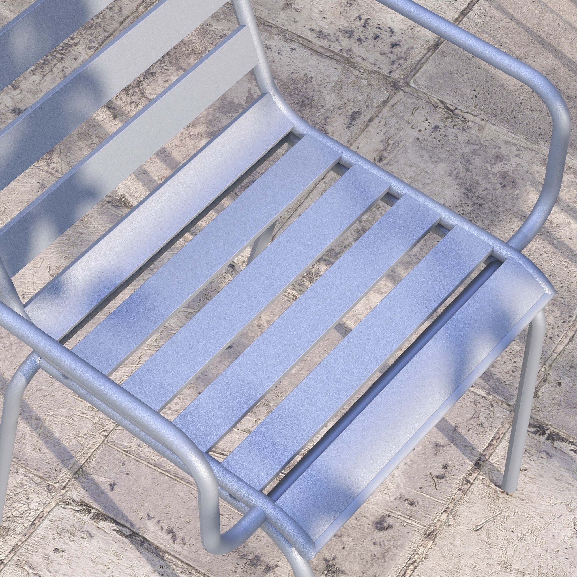 Outsunny Gartenmöbel-Set mit 2 Stühlen grün 51L x 58B x 78H cm