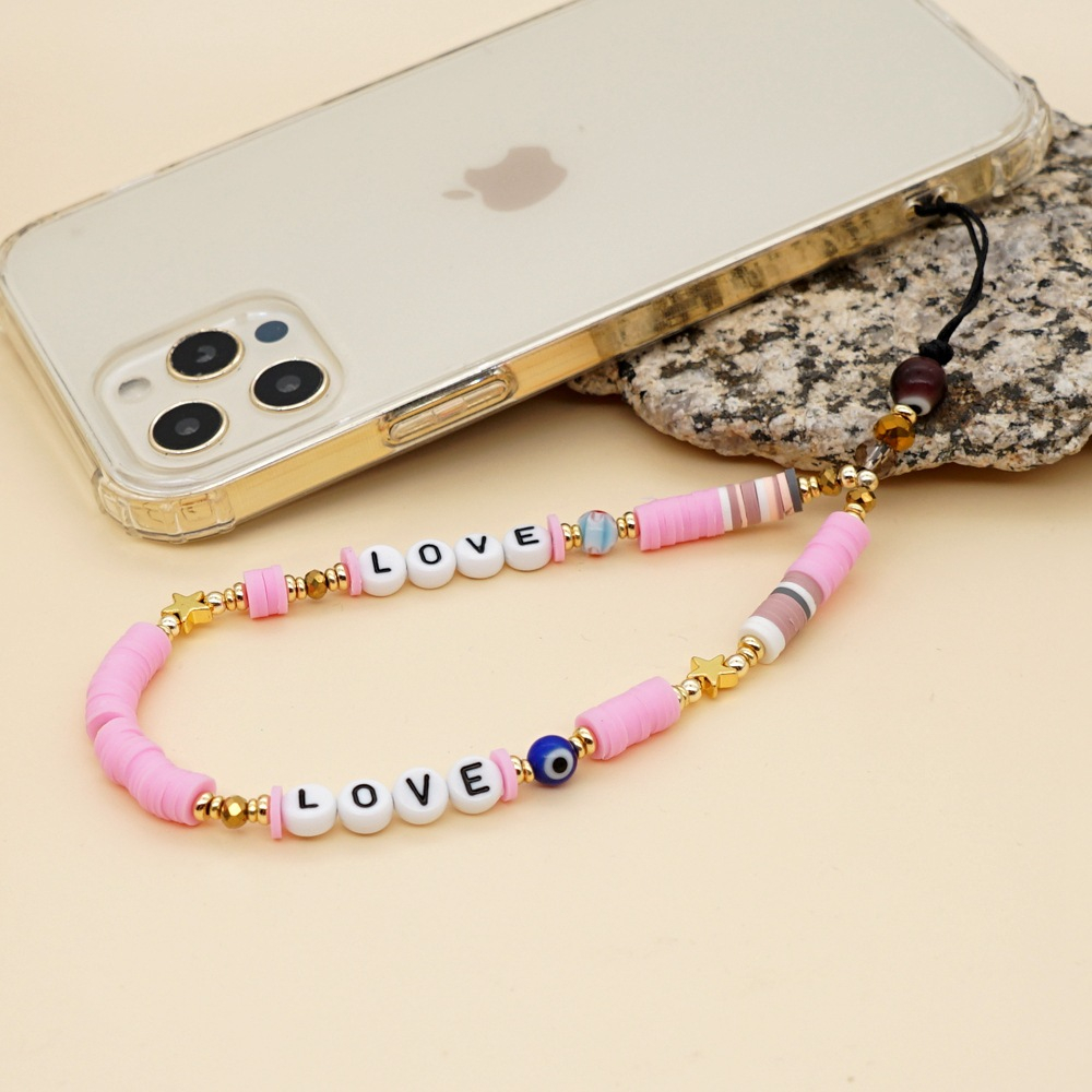 Universal Handy Kette Phone Charms Schmuck Anhänger Handgelenkschlaufe - Love Style 8