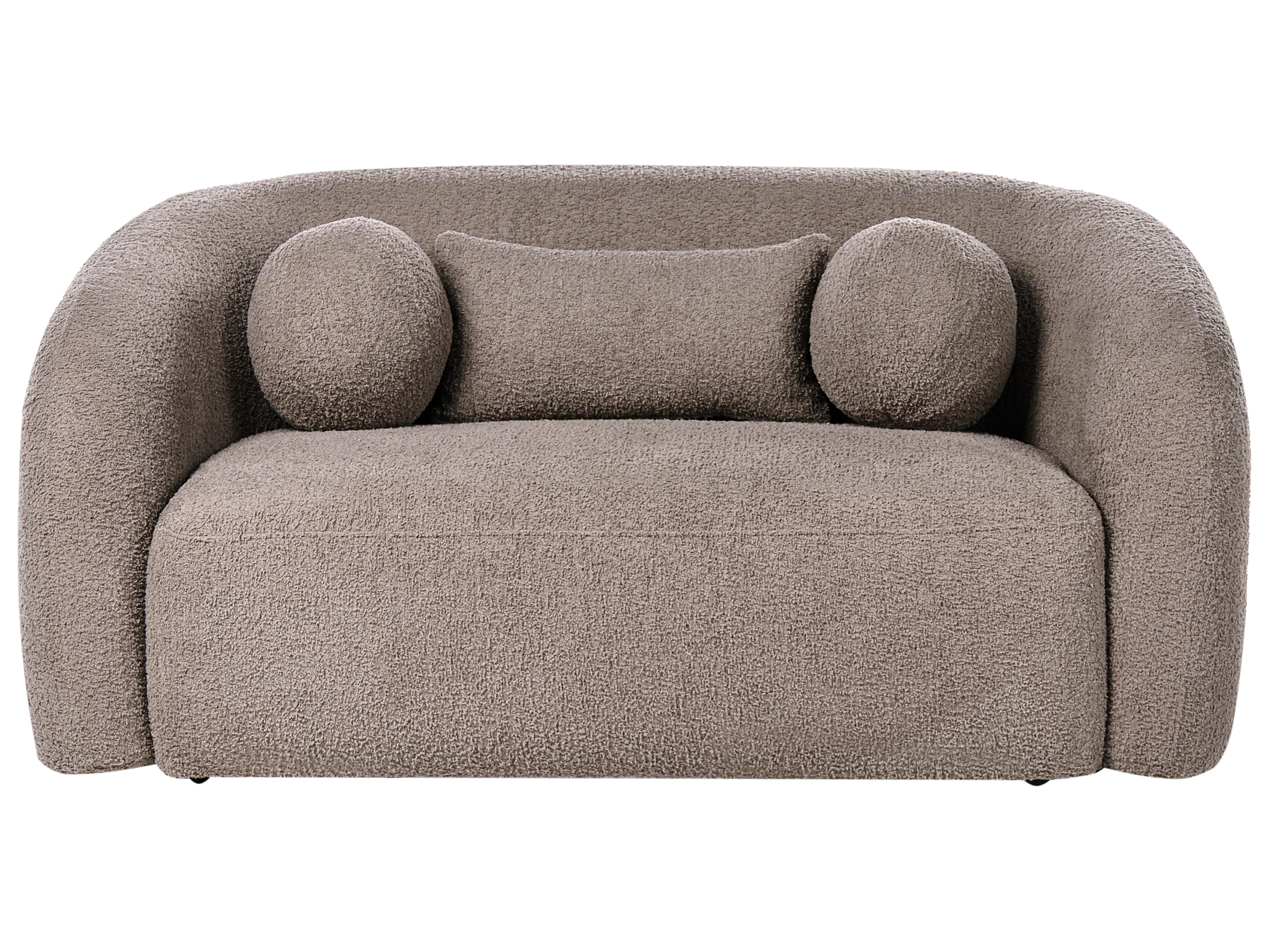 Bank 2-zits EGEDAAL Bouclé Taupe