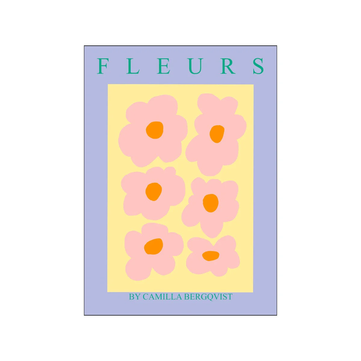 Poster & Frame  Camilla Bergqvist plakat - Fleurs Gul